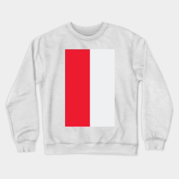 Sheffield Red and White Halves Crewneck Sweatshirt by Culture-Factory